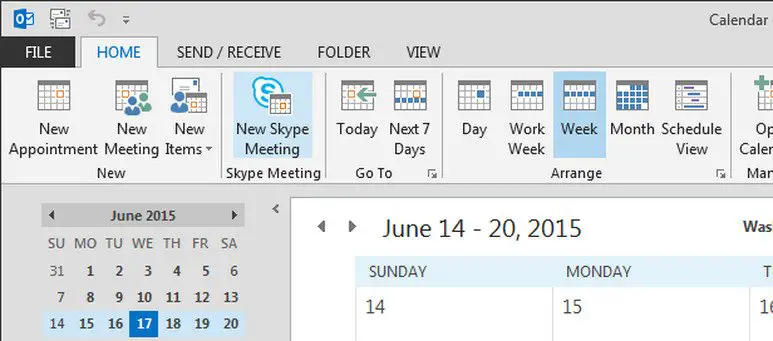 Skype Metting sur Outlook